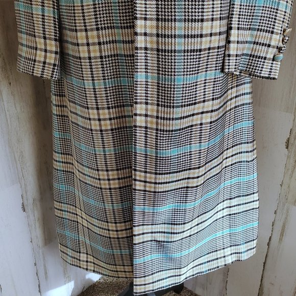 NWOT EACH X OTHER LONG PLAID DUSTER COAT - Picture 3 of 10